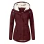 Winter Womens Hooded Mid Length Puffer Coat