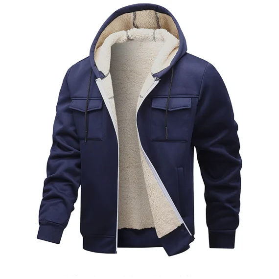 Shearling Padded Jacket Slim Fit Hoodie 3 | PricZone