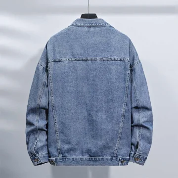 Blue Denim Jacket Casual Retro Jeans Coat 2