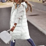 Long Winter Hooded Down Vest Coat Sleeveless 1 | PricZone