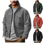 Retro Lapel Button Down Jean Jacket 5 | PricZone