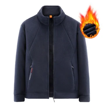 Fleece Stand Collar Jacket - Winter Casual Coat 2