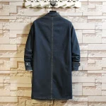 Spring Autumn Korean Style Mens Long Denim Jacket 4 | PricZone