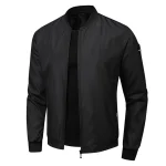 Thin Stand Collar Bomber Jacket Casual Coat 6 | PricZone