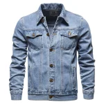 Light Blue Denim Jacket for Men   Ripped Streetwear 1 | PricZone