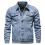 Light Blue Denim Jacket for Men – Ripped Streetwear