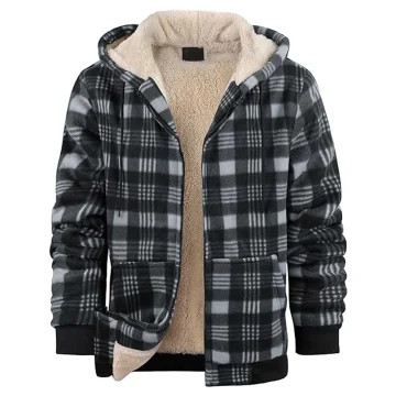 Plaid Hooded Jacket Winter Fall Oversized Coat 1 | PricZone