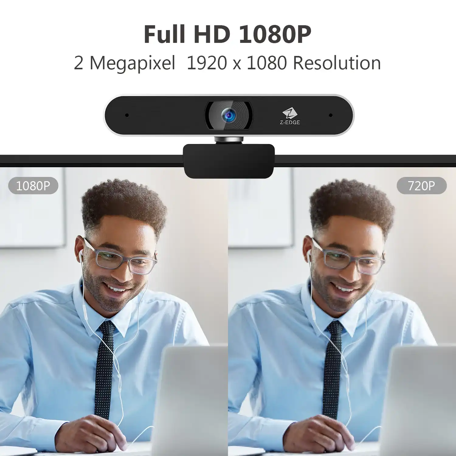 Z Edge ZW511 1080P Auto Focus  budget webcam for 2025 featuring dual stereo mics autofocus and Full HD resolution great for online classes streaming and Zoom calls | PricZone