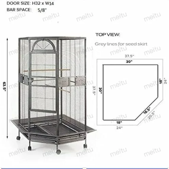 Corner Bird Cage for Cockatiels and Parakeets 2 | PricZone