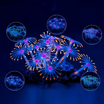 Glowing Silicone Coral Ornament for Fish Tank 1