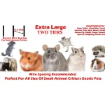 Two-Tier Rolling Cage with Large Front Doors for Small Animals 2