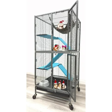 Two Full Story Double Unit 4-Tier Chew Proof Small Animal Cage 1