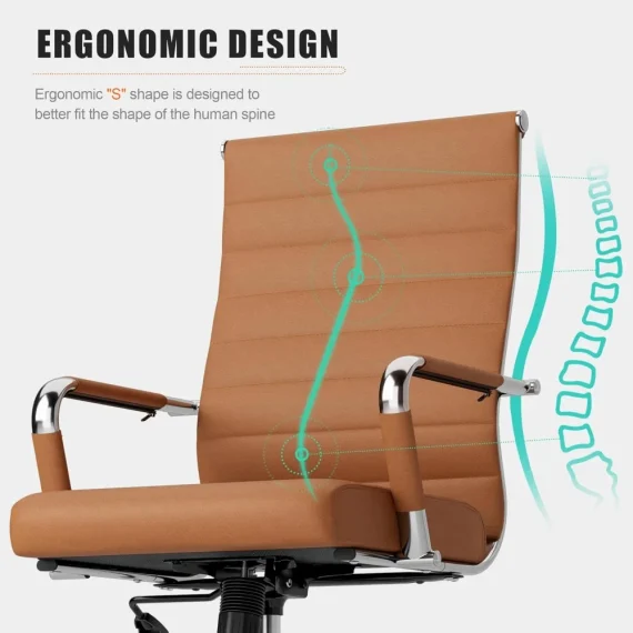 Ergonomic Leather Office Desk Chair Adjustable 4 | PricZone