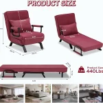 Convertible Sleeper Chair 3 in 1 Chaise Lounge 2 | PricZone