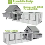 Large Movable Chicken Coop with Wheels and Nesting Boxes 5 | PricZone