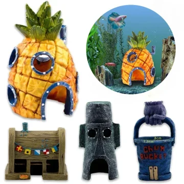 Cartoon Pineapple House Aquarium Decoration 1