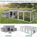 103 inch Large Wooden Chicken Coop for 4 6 Chickens 2 | PricZone