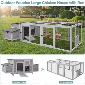 103-inch Large Wooden Chicken Coop for 4-6 Chickens 2