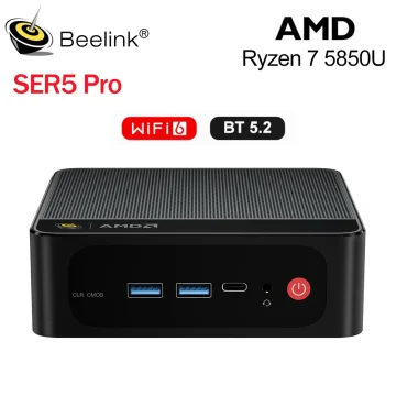 Beelink SER5 Pro Mini PC AMD Ryzen 7 16GB RAM 500GB SSD 2