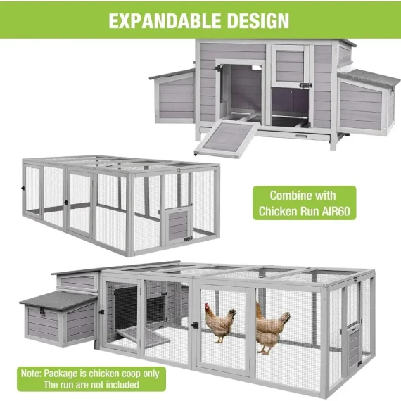 Chicken Coop Outdoor Wooden Hen House with Nesting Boxes 5 | PricZone