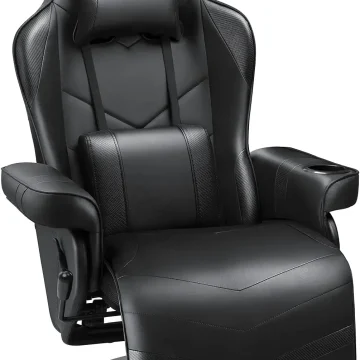 Homall Gaming Recliner Chair with Footrest Black 1 | PricZone