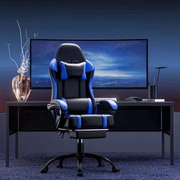 Ergonomic Gaming Recliner Chair with Massager 1