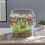 Clear Round Fish Bowl Aquarium Tank Vase 3
