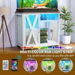 50-gallon Aquarium Stand with LED Light & Power Outlet 4