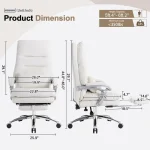 High Back Office Chair with footrest and Wheels 6 | PricZone