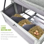 Large Movable Chicken Coop with Wheels and Nesting Boxes 4 | PricZone