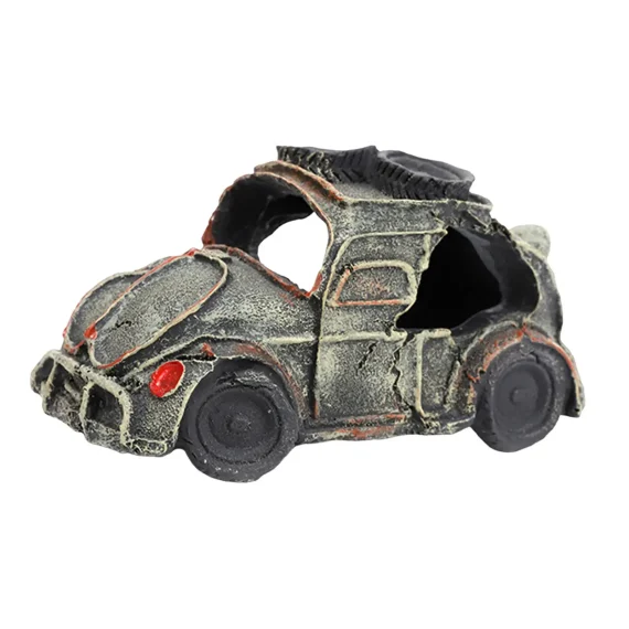 Resin Car Wreck Aquarium Decor Fish Hideout 5 | PricZone