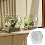 Clear Fish Tank Bowl Small Aquarium Vase Centerpiece 5