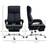 Vinsetto High Back Executive Office Chair with Footrest Black 3 | PricZone