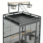 Steel Top Bird Cage with Rolling Brackets for Parrots 5 | PricZone