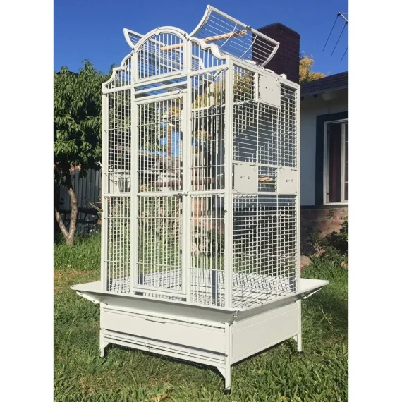 Large Stylish Wrought Iron Bird Cage with Stand 1 | PricZone