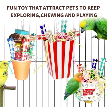 3PCS Bird Shredding Toys for Parrot Cage 1