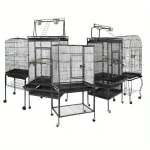 Steel Top Bird Cage with Rolling Brackets for Parrots 2 | PricZone