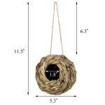 Natural Reed Grass Bird Nest   Outdoor Hanging Cage 6 | PricZone