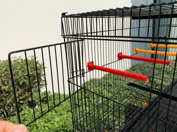 Set of 4 Stackable Breeding Cages for Small Birds   Black 3 | PricZone