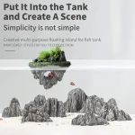 Suspended Island Floating Stone Aquarium Decor 5 | PricZone