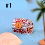 4pcs Mini Treasure Chest Aquarium Decorations 5