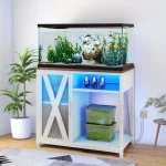 50-gallon Aquarium Stand with LED Light & Power Outlet 2