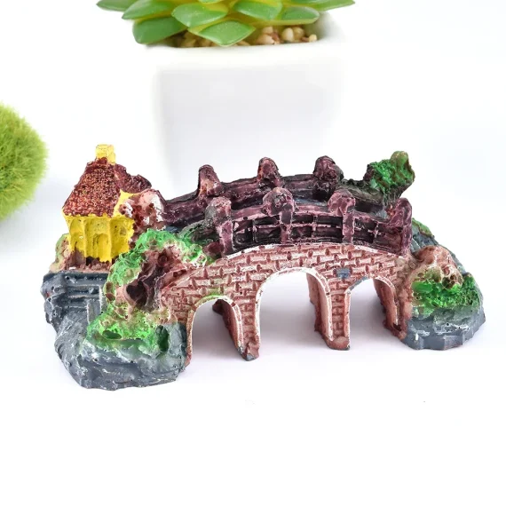 Aquarium Resin Bridge Ornament Fish Tank Decoration 2 | PricZone