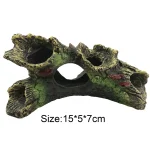 Aquarium Hollow Log Fish Cave Decoration 6