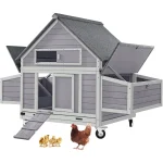 Large Movable Chicken Coop with Wheels and Nesting Boxes 1 | PricZone