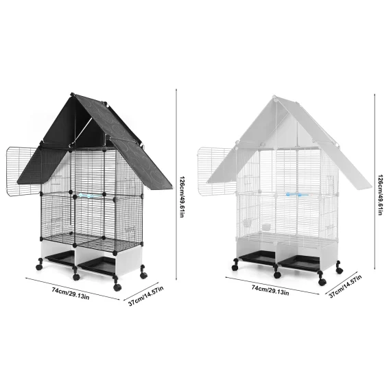 Large Bird Cage with Rolling Stand for Budgies and Finches 6 | PricZone