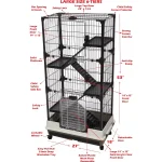 Large 5 level Indoor Outdoor Small Pet Cage with Ramp 2 | PricZone