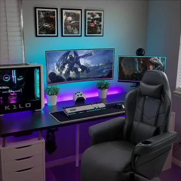 Homall Gaming Recliner Chair with Footrest Black 2 | PricZone Homall Gaming Recliner Chair with Footrest Black 2 | PricZone