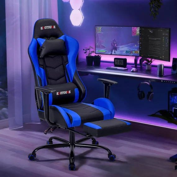 Ecotouge PC Gaming Massage Chair with Footrest 1 | PricZone