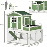 49 inch Small Chicken Coop with Outdoor Run Space 5 | PricZone